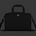 Dark Gray Duffel Bag With Top Handles Shoulder Strap And Zipper Design