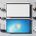 Modern Projector Projection Curtain 3d model