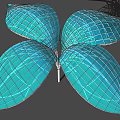 Modern Unique Pergola With Blue Glass Petal Shaped Canopy And Metal Frame Structure