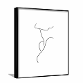 Minimalist Dream Typography Wall Art With Black Frame And White Background