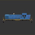 Modern train vehicle carrier realistic 3d model