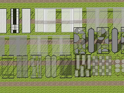Room Partitions With Various Designs For Interior Space Division And Layout 3d model