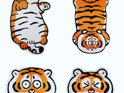 Modern shape carpet plump tiger childlike carpet model