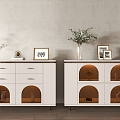 Modern Sideboard Low Cabinet Five-drawer Cabinet 3d model