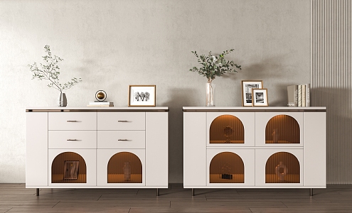 Modern Sideboard Low Cabinet Five-drawer Cabinet 3d model