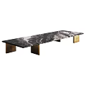Modern Coffee Table Design With Marble Top Golden Metal Legs Oval And Rectangular Shapes
