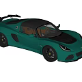 Green Convertible Sports Car With Black Roof Rear Spoiler And Sporty Design