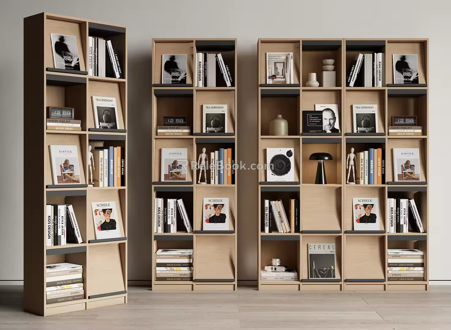 Modern Bookshelf Bookcase Combination Bookcase Bookshelf Book Decoration 3d model