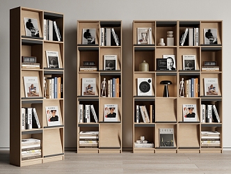 Modern Bookshelf Bookcase Combination Bookcase Bookshelf Book Decoration 3d model