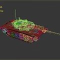 Military Tank 3D Model With Detailed Structure 3d model