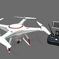 Smart Drone With Remote Controller And Camera For Aerial Operations 3d model