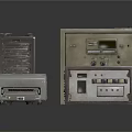 Vintage Electronic Equipment With Retro Control Panels Keyboards And Display Screens