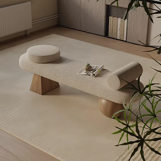 Modern shoe changing stool 3d model