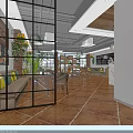 Flower Cafe Exterior With Green Facade Large Glass Windows Hanging Plants And Flower Stand