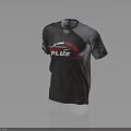 Gray Sports T-shirt Featuring Sleeve FOX Logo And Front PLUS Design