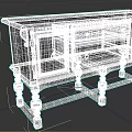 Traditional Wooden Entryway Cabinet Sideboard With Carved Details And Decorative Panels
