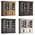 Modern Bookcase Designs With Glass Doors Wooden Frames And Multiple Color Options
