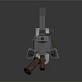 Modern Sniper Rifle With Long Barrel Scope And Metal Components Design