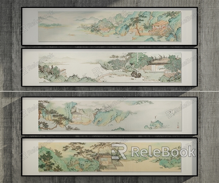 New Chinese Style Decorative Hanging Painting model