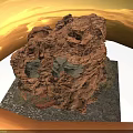 Natural Stone Rock Formation With Rough Surface And Layered Texture In Earth Tones