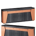 Simple Black Orange TV Cabinet Decorative Side Cabinet 3d model