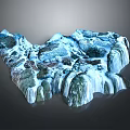 Wood and Stone Decorative Sculpture with Natural Waterfall Texture Design