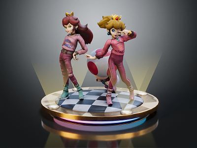 Modern Game Character Stage Dancing Cartoon Stage model