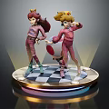 Modern Game Character Stage Dancing Cartoon Stage 3d model
