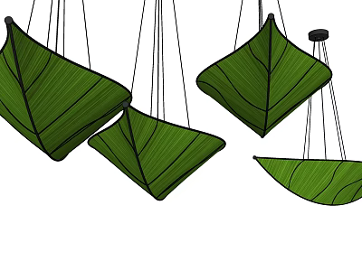 Southeast Asia Chandelier Leaf Chandelier 3d model Southeast Asia Chandelier Leaf Chandelier 3d model