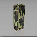 Camouflage Patterned Fabric Pouch With Textured Design For Outdoor Clothing Accessories