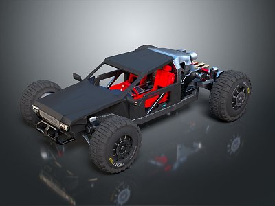 Modern Toy Car All-terrain Vehicle Four-wheeler Beach Car 3d model