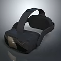 Sleek Black VR Headset with Adjustable Head Strap for Modern Electronic Experience