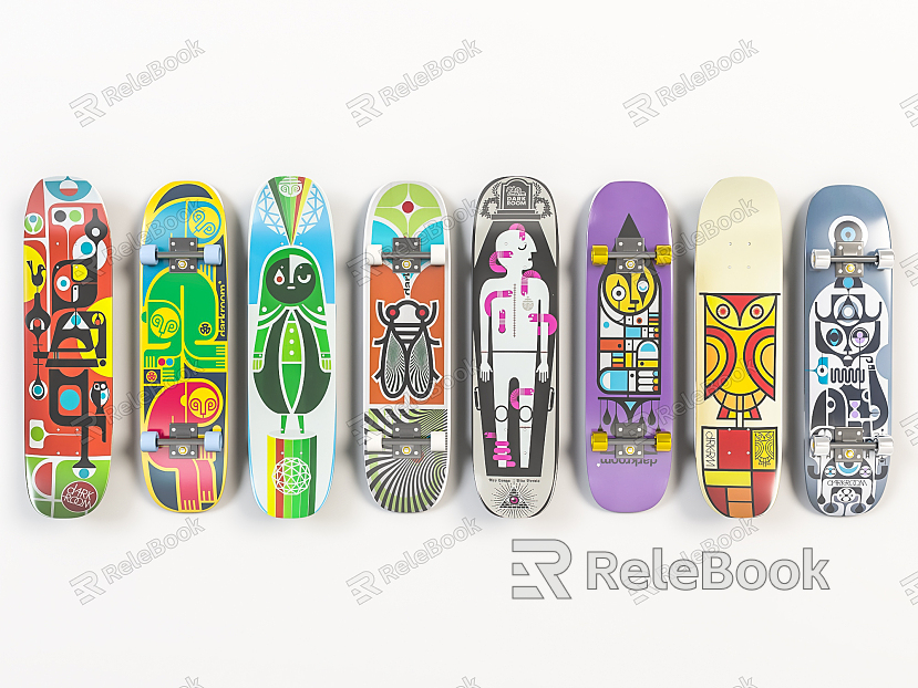 Modern skateboard home decoration skateboard beauty Chen pendant model