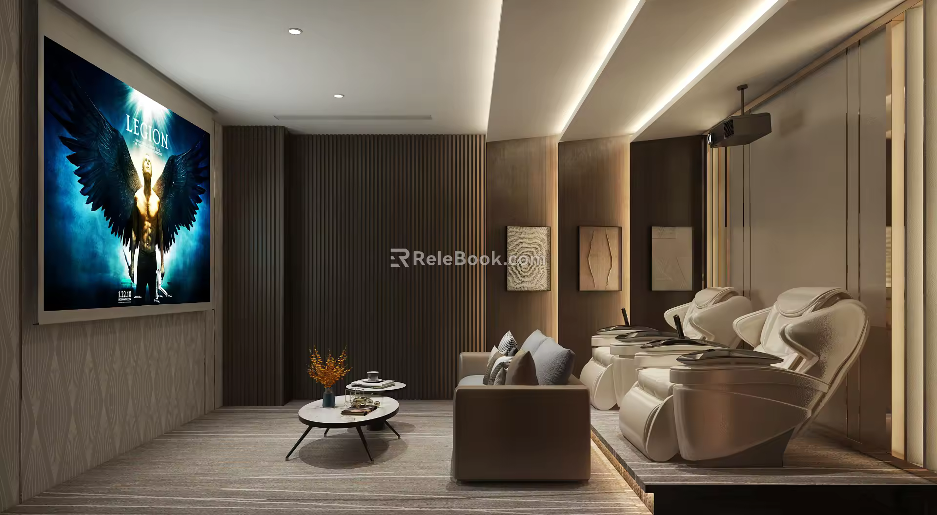 modern video room 3d model