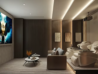 modern video room 3d model
