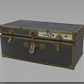 Vintage Suitcase Luggage With Classic Design Metal Locks And Blue Exterior For Daily Use