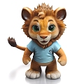 Cartoon Lion Doll Lion Ornaments Cartoon Little Lion 3d model