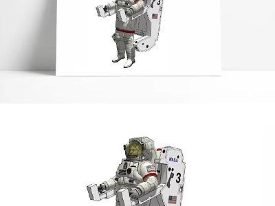 Modern astronaut Space astronaut 3d model