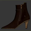 Brown Leather Ankle Boots With Side Zipper And Stiletto Heel Elegant Women’s Footwear