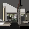 Hotel Guest Room With Wooden Decor Large Windows Cherry Blossom View And Minimalist Design