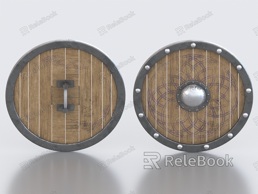 Shield Round Shield Wood Shield One Hand Shield model