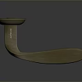 Modern Brass Door Handle Hardware Tool with Smooth Surface and Ergonomic Design for Home Doors