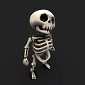 3D Skeletal Organ Model Displaying Skull Rib Cage And Limb Bones Structure