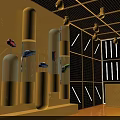 LI-NING Modern Exhibition Booth Design With Metal Frame Lighting And Glass Displays