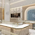 Luxurious Modern Jewelry Store Interior With Glass Display Cases Gold Accents And Bright Lighting
