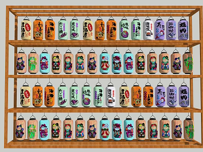 Japanese Lantern Red Lantern Shop Decorative Lantern Traditional Lantern Festival Lantern Festival Decorative Lantern 3d model