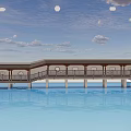 Pavilion pavilion ancient corridor 3d model