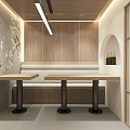 Modern Restaurant Interior With Wooden Dining Tables Hanging Lanterns And Open Layout