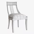 Classic Wooden Chair With Dark Frame And Light Colored Seat Cushion Design