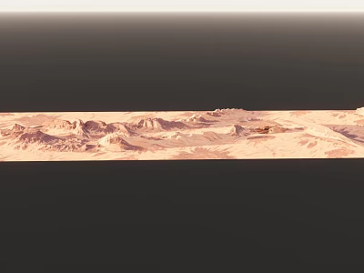 Mars surface mountains 3d model